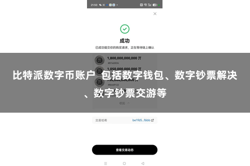 比特派数字币账户  包括数字钱包、数字钞票解决、数字钞票交游等